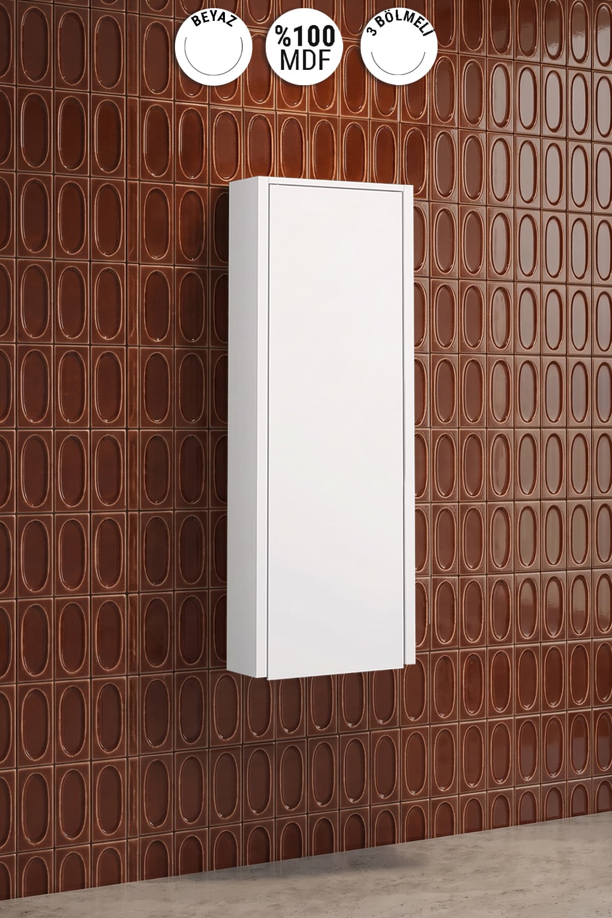 70*25 Cm Çok Amaçlı Dolap Komple Beyaz