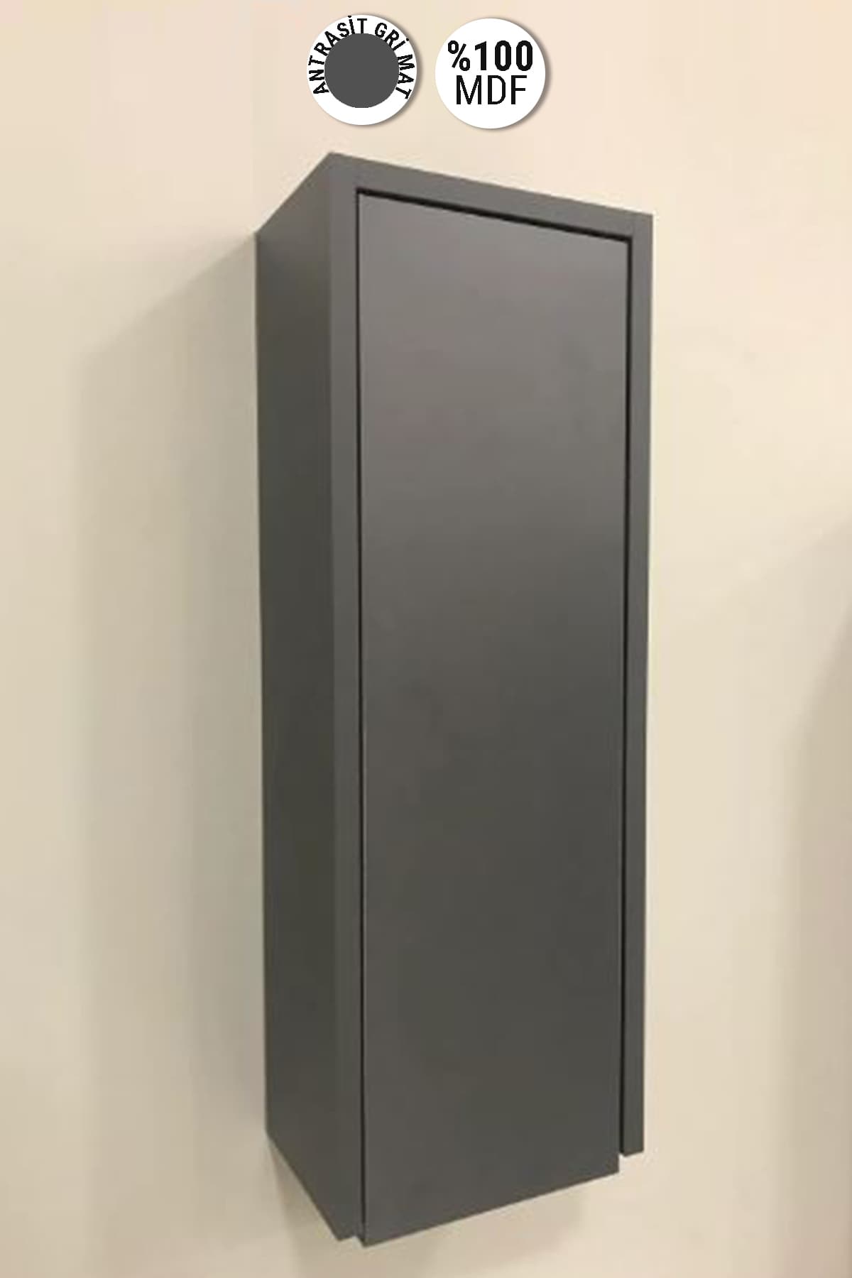 70*25 Cm Çok Amaçlı Dolap Komple Antrasit Gri Mat