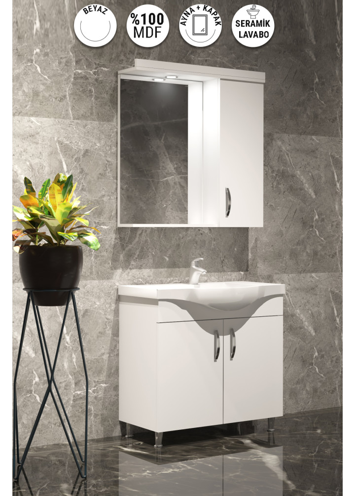 55 CM YILDIZ TAKIM AYAKLI MDF BEYAZ